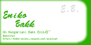 eniko bakk business card